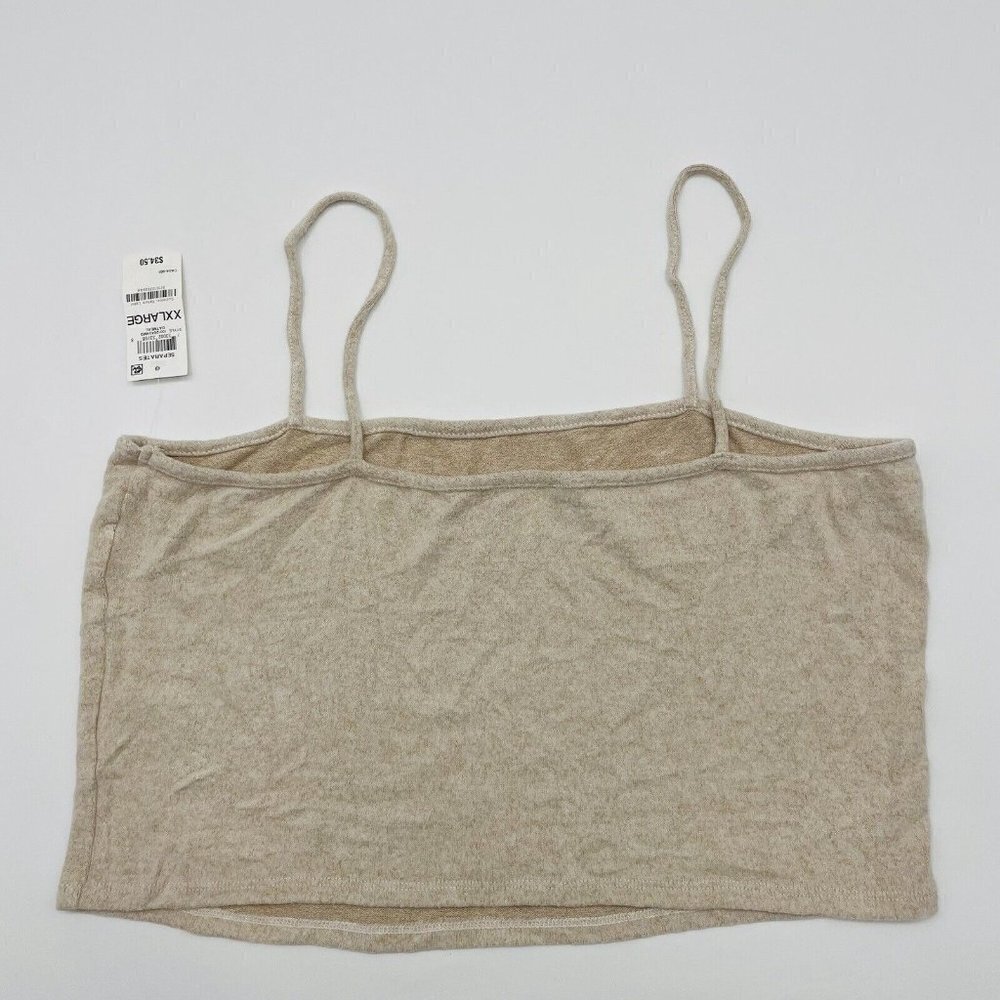 Alfani Womens Size XXL Cropped Ultra-Soft Pajama Tank Top in Oatmeal $35 1601 - Picture 4 of 7